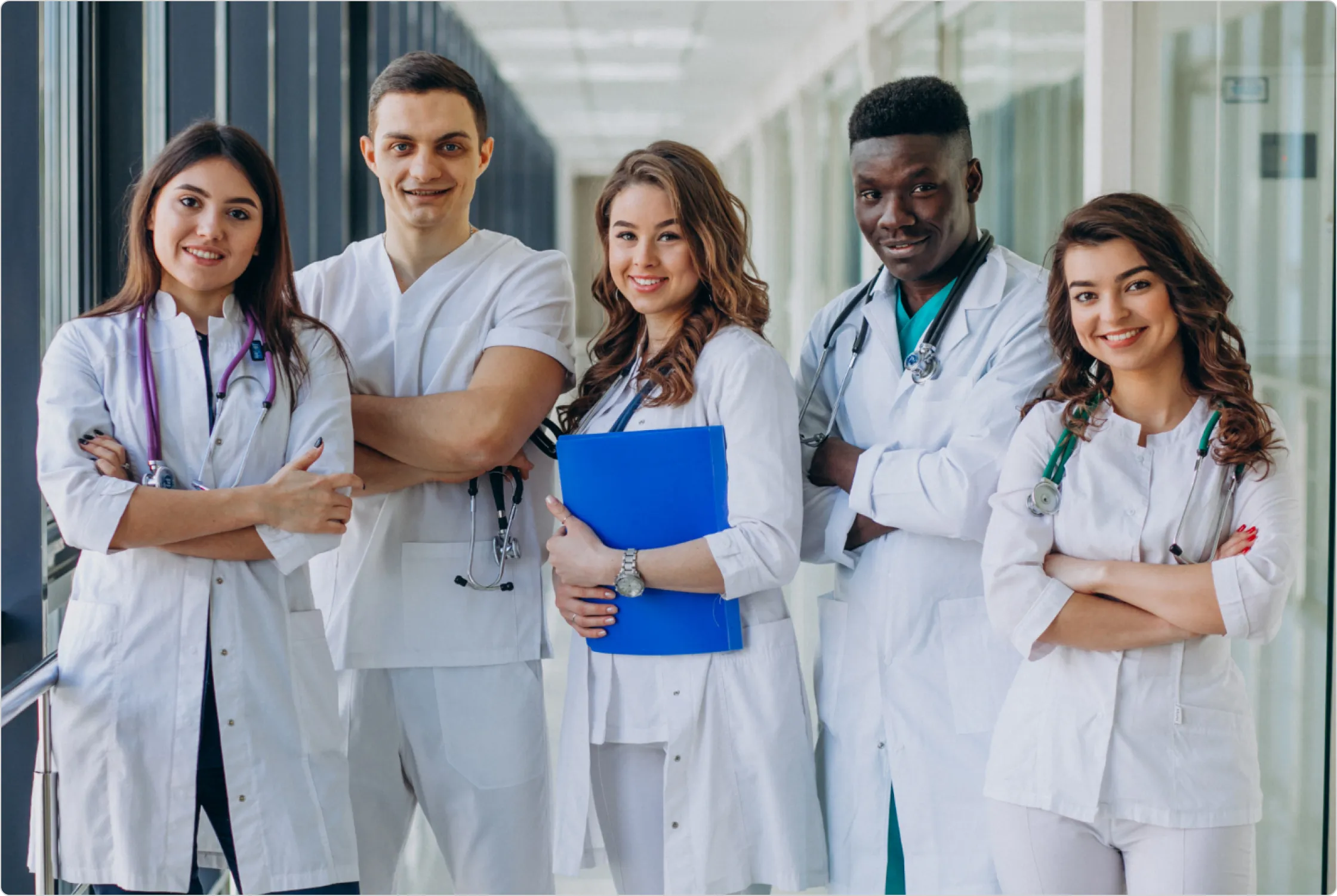 Healthcare team using Peyqo HR software