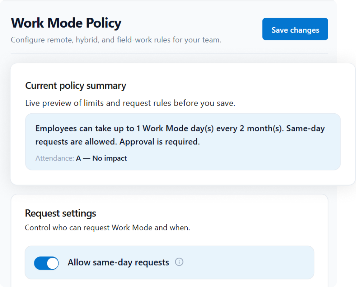 Peyqo Work Mode — Build Work Mode Policies Your Way